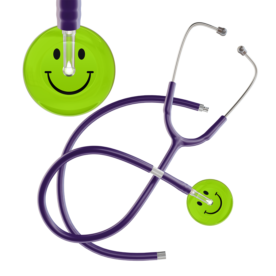 Dark Smiley Face Stethoscope