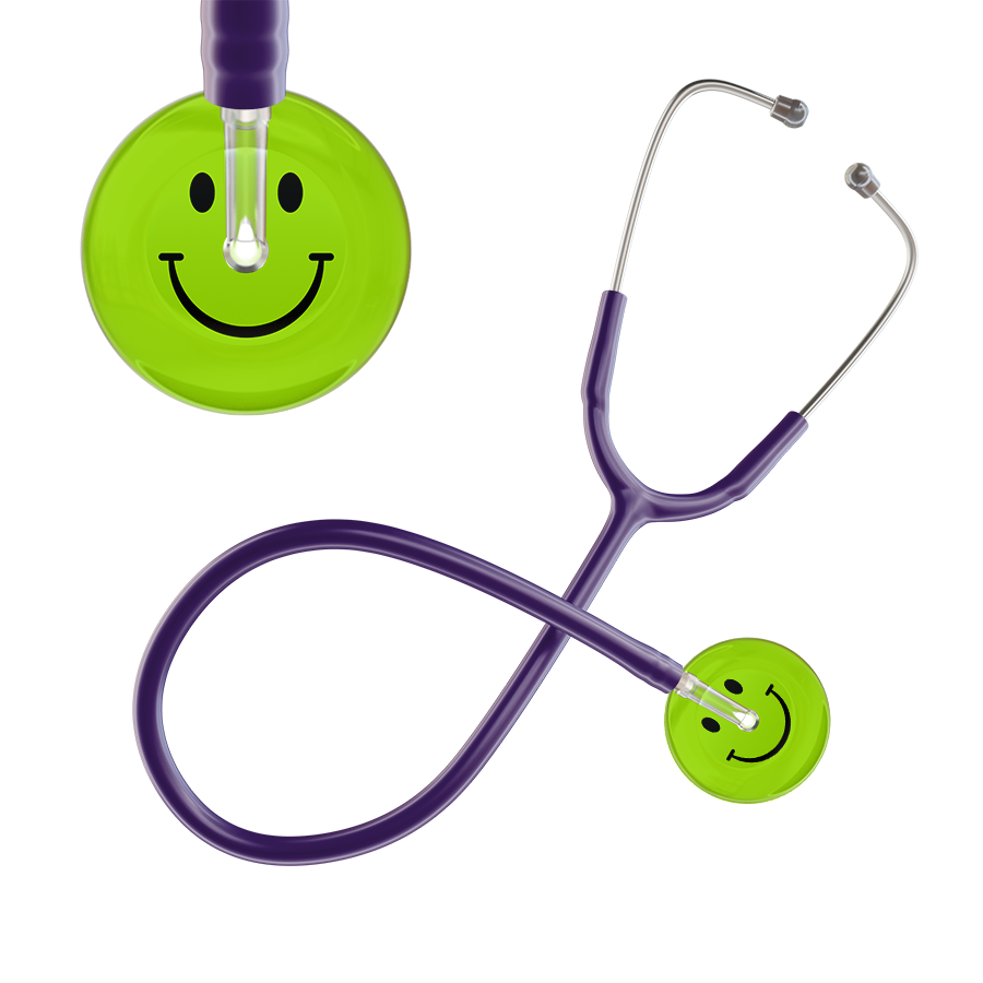 Dark Smiley Face Stethoscope