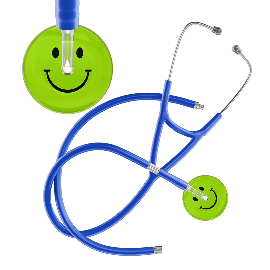 Dark Smiley Face Cardiology Stethoscope