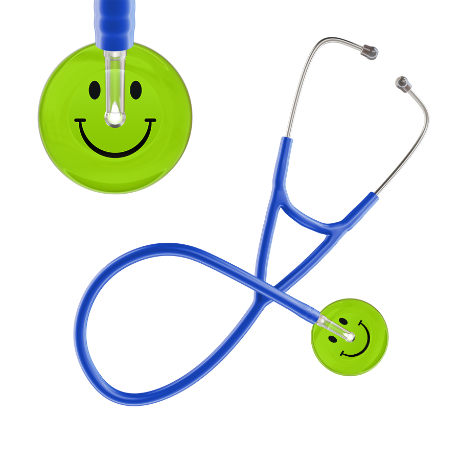 Dark Smiley Face Cardiology Stethoscope