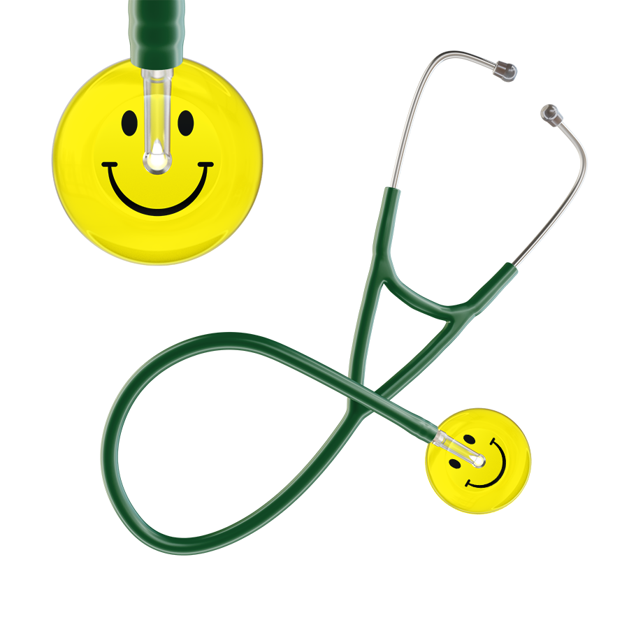 Light Smiley Face Cardiology Stethoscope