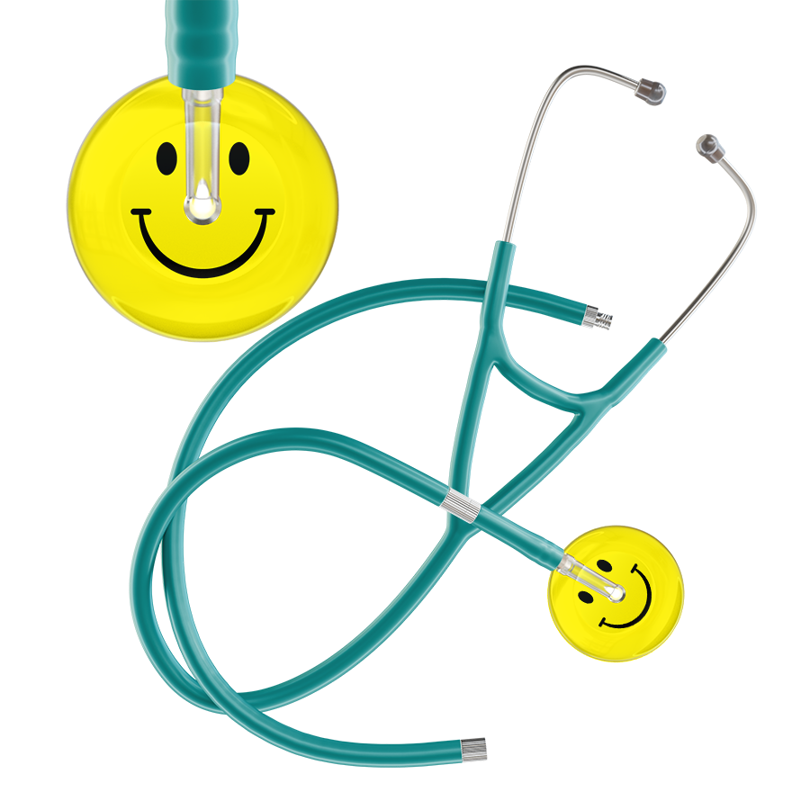 Light Smiley Face Cardiology Stethoscope