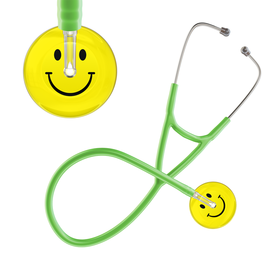 Light Smiley Face Cardiology Stethoscope