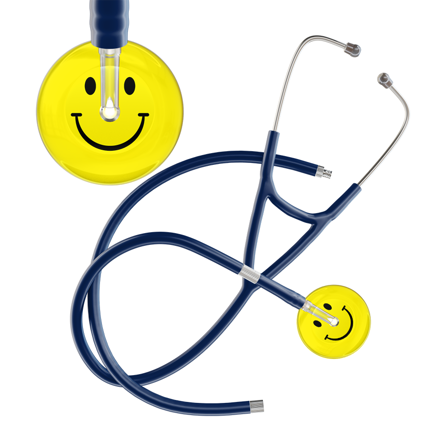 Light Smiley Face Cardiology Stethoscope