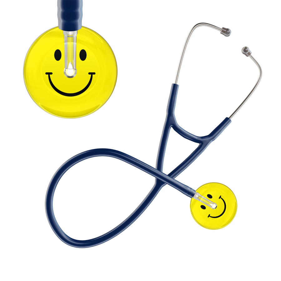Light Smiley Face Cardiology Stethoscope