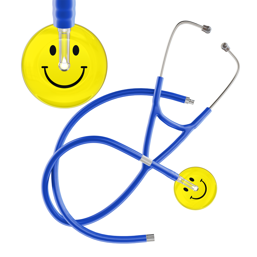 Light Smiley Face Cardiology Stethoscope