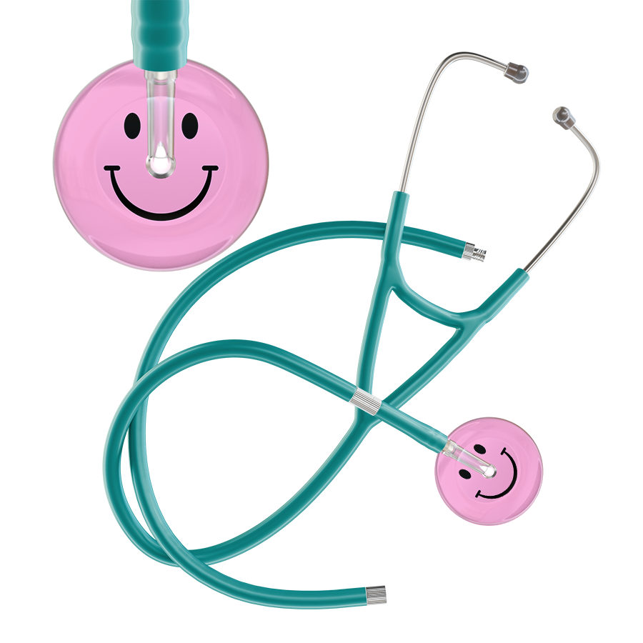 Light Smiley Face Cardiology Stethoscope