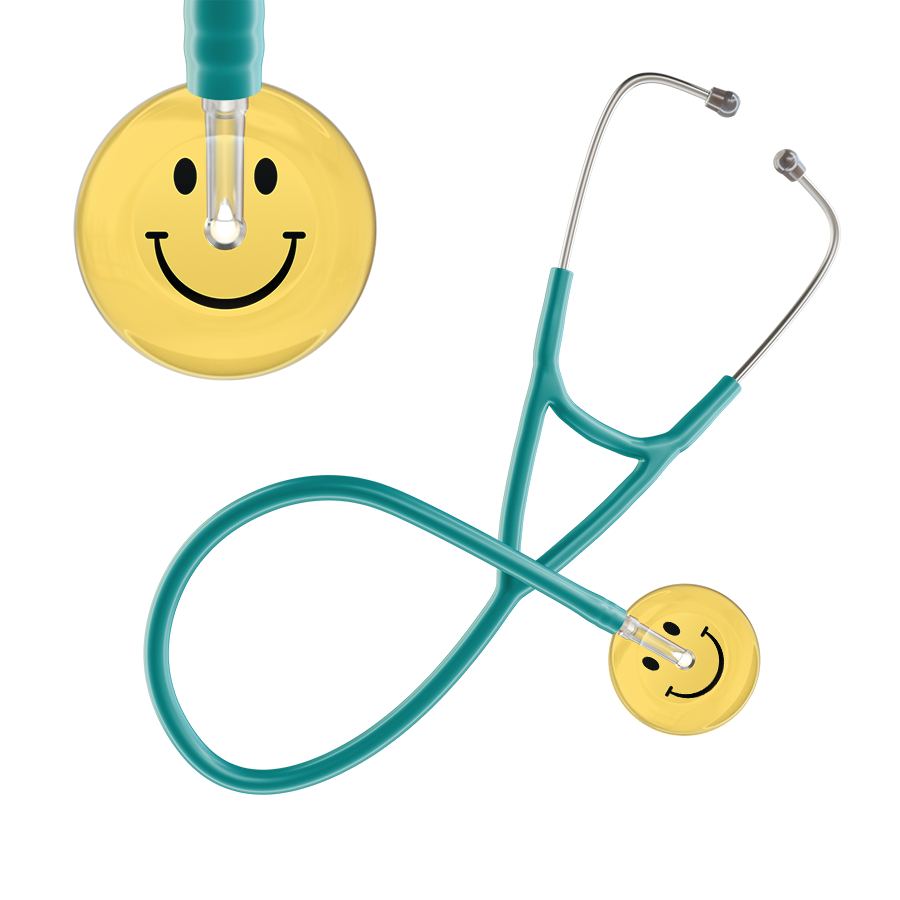 Light Smiley Face Cardiology Stethoscope