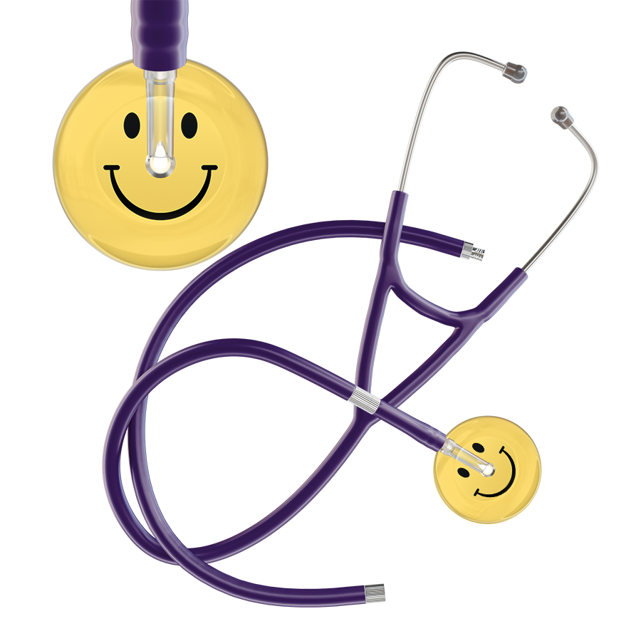 Light Smiley Face Cardiology Stethoscope