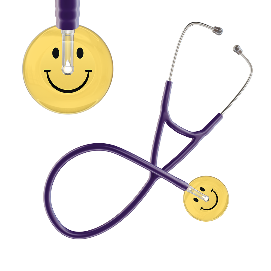 Light Smiley Face Cardiology Stethoscope