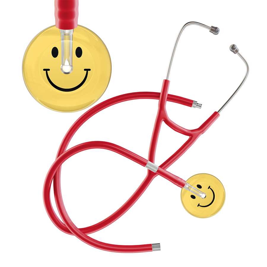 Light Smiley Face Cardiology Stethoscope