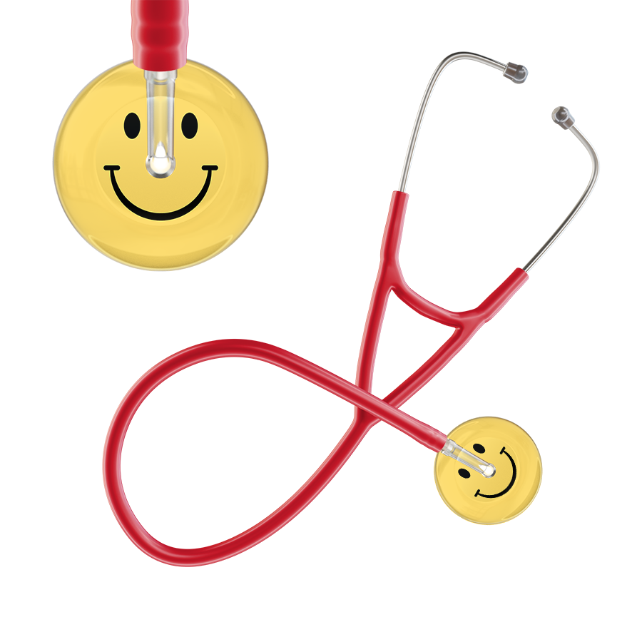 Light Smiley Face Cardiology Stethoscope