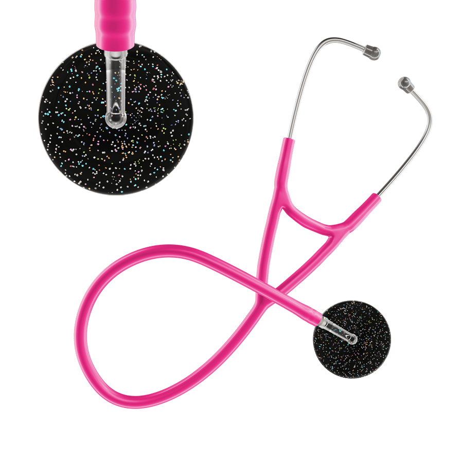 Ultrascope Single Stethoscope Twilight Black (BK) / Adult / Hot Pink Dark Twilight Cardiology Stethoscope