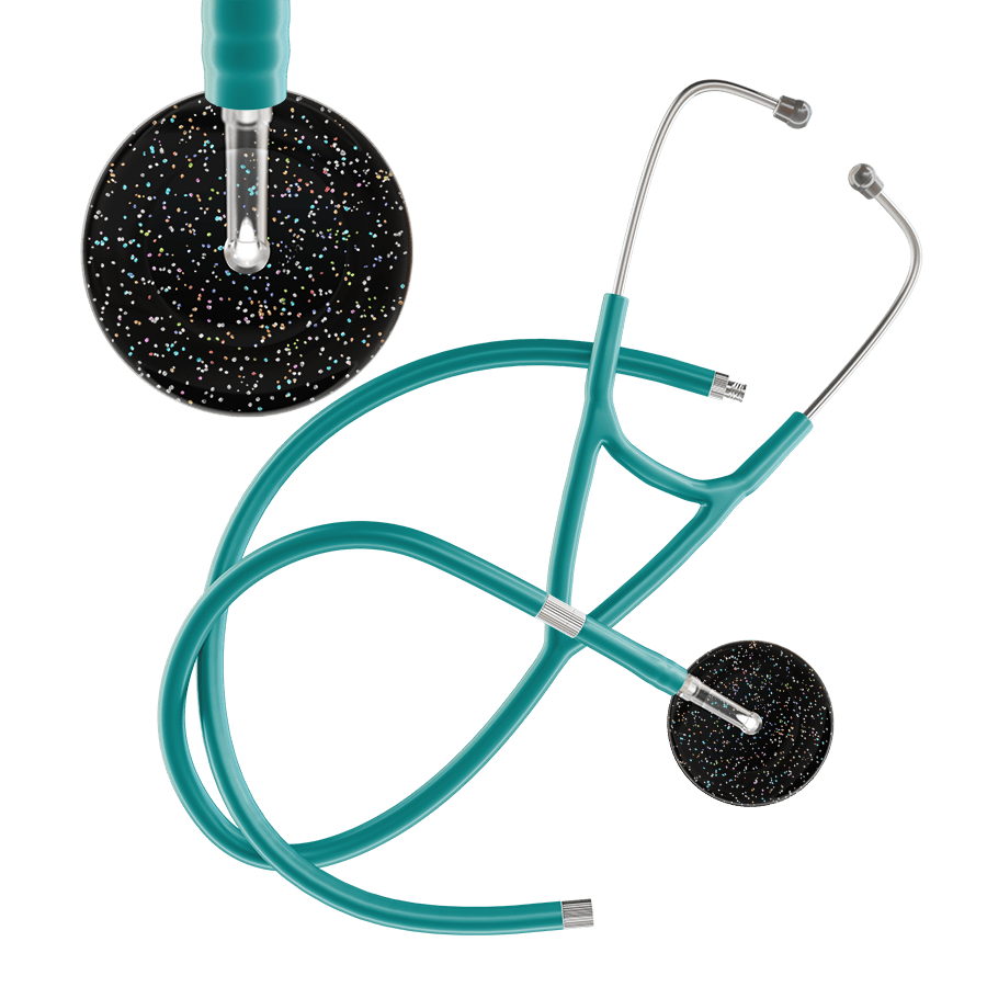 Ultrascope Single Stethoscope Twilight Black (BK) / Adult / Jade Extended Tubing Dark Twilight Cardiology Stethoscope