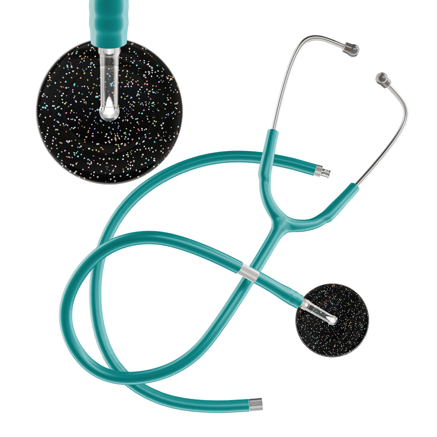 Ultrascope Single Stethoscope Twilight Black (BK) / Adult / Jade Extended Tubing Dark Twilight Stethoscope