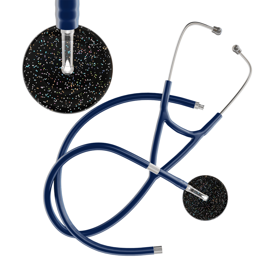 Ultrascope Single Stethoscope Twilight Black (BK) / Adult / Navy Extended Tubing Dark Twilight Cardiology Stethoscope