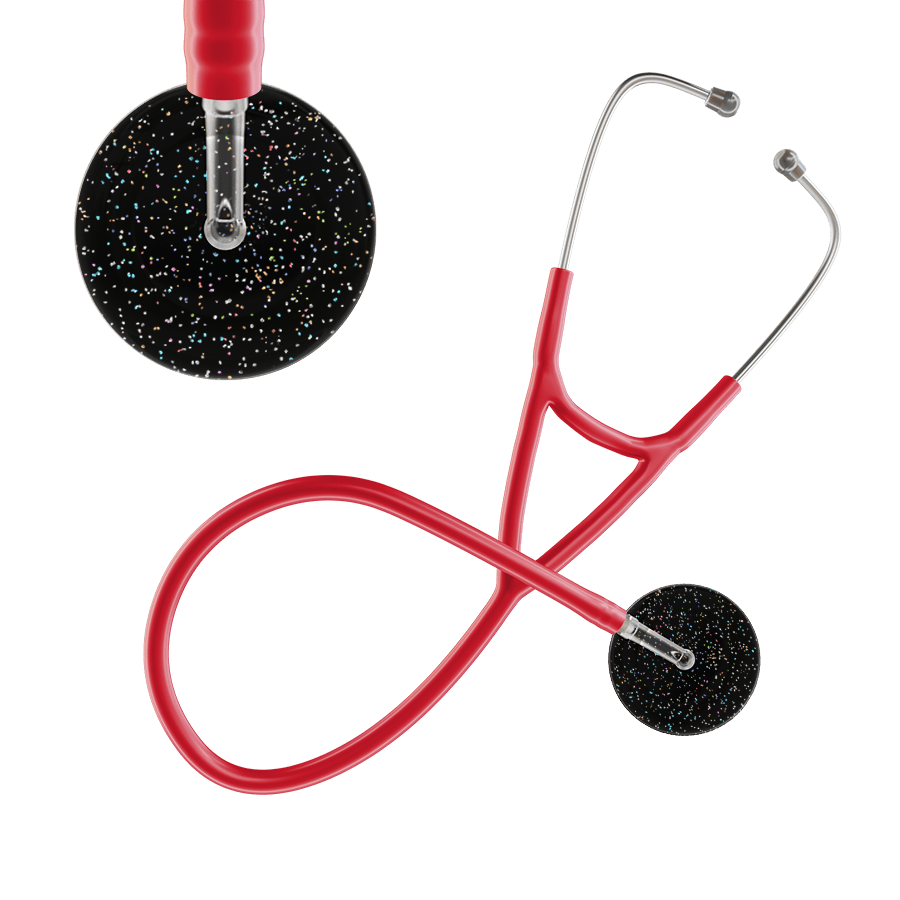 Ultrascope Single Stethoscope Twilight Black (BK) / Adult / Red Dark Twilight Cardiology Stethoscope