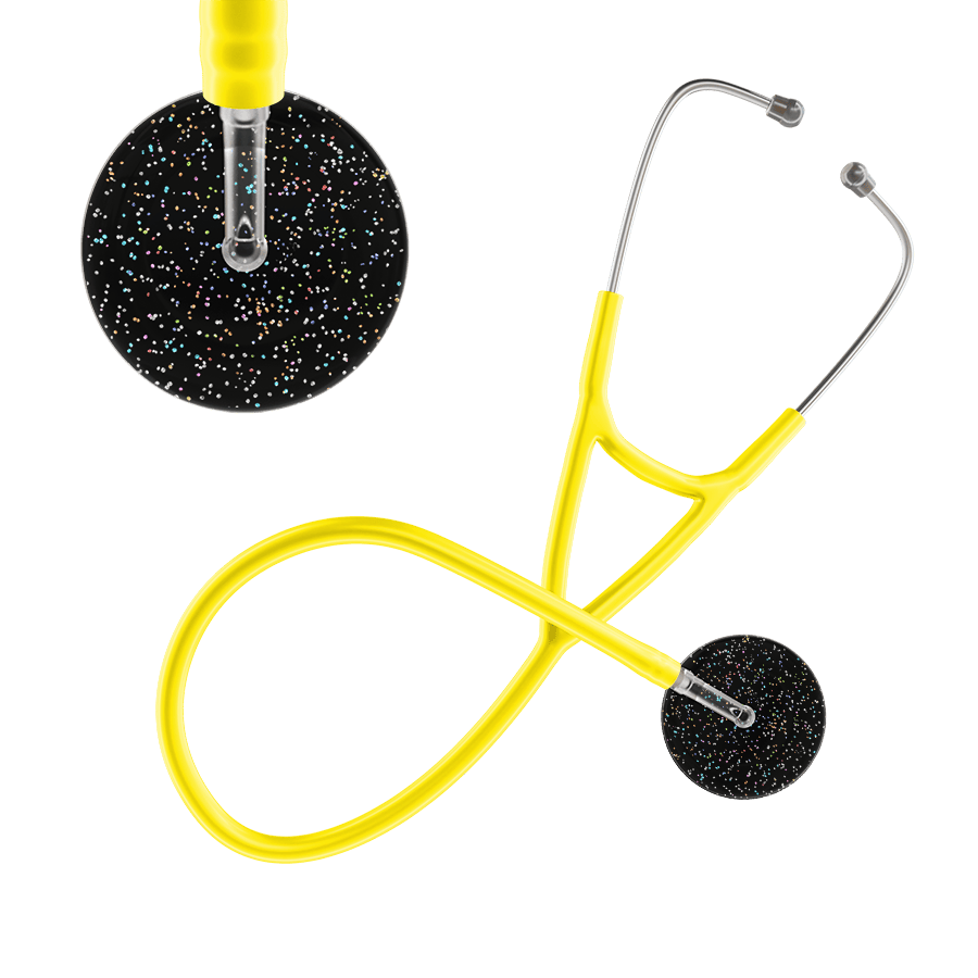Ultrascope Single Stethoscope Twilight Black (BK) / Adult / Yellow Dark Twilight Cardiology Stethoscope
