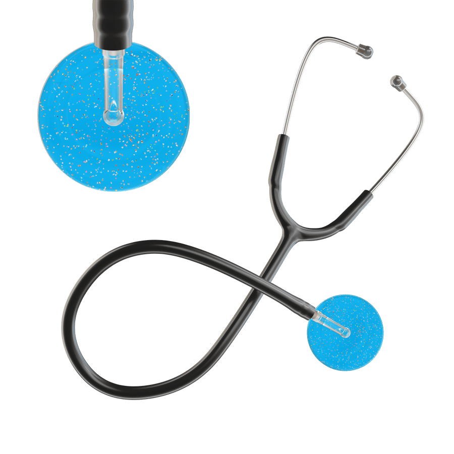 Ultrascope Single Stethoscope Twilight Cyan (CY) / Adult / Black Twilight Stethoscope