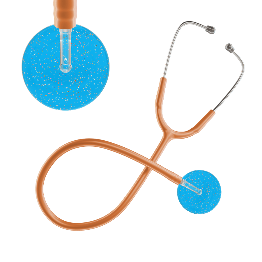 Ultrascope Single Stethoscope Twilight Cyan (CY) / Pediatric / Caramel Light Twilight Stethoscope