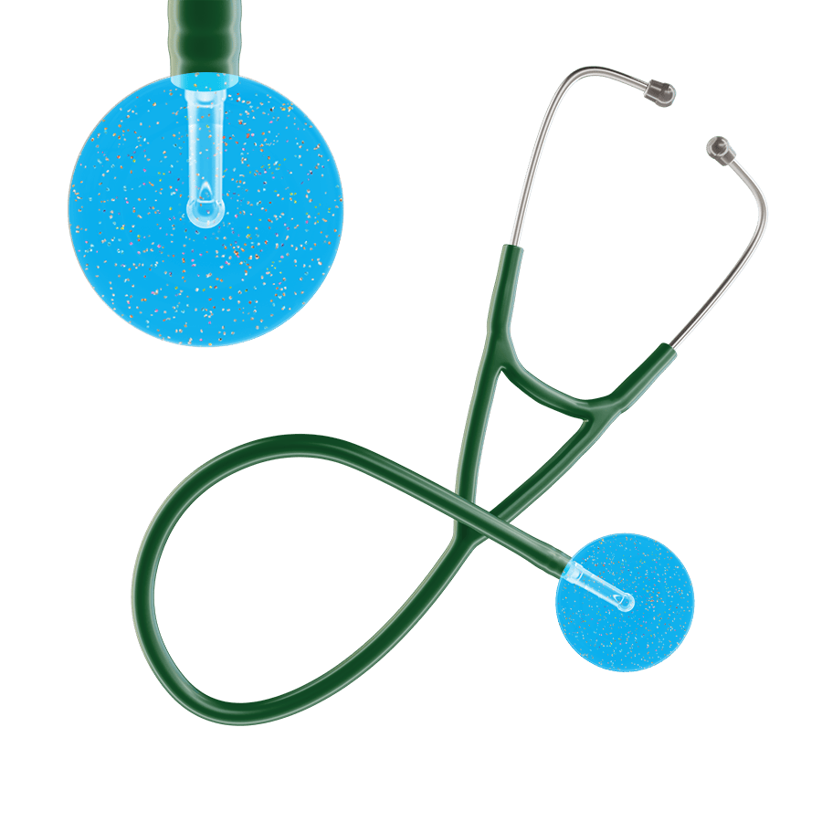 Ultrascope Single Stethoscope Twilight Cyan (CY) / Adult / Dark Green Light Twilight Cardiology Stethoscope