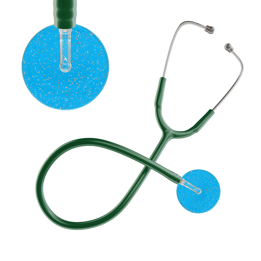 Ultrascope Single Stethoscope Twilight Cyan (CY) / Adult / Dark Green Light Twilight Stethoscope