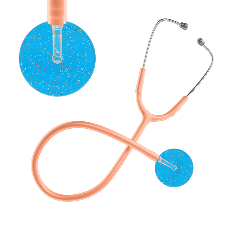 Ultrascope Single Stethoscope Twilight Cyan (CY) / Adult / Peach Light Twilight Stethoscope