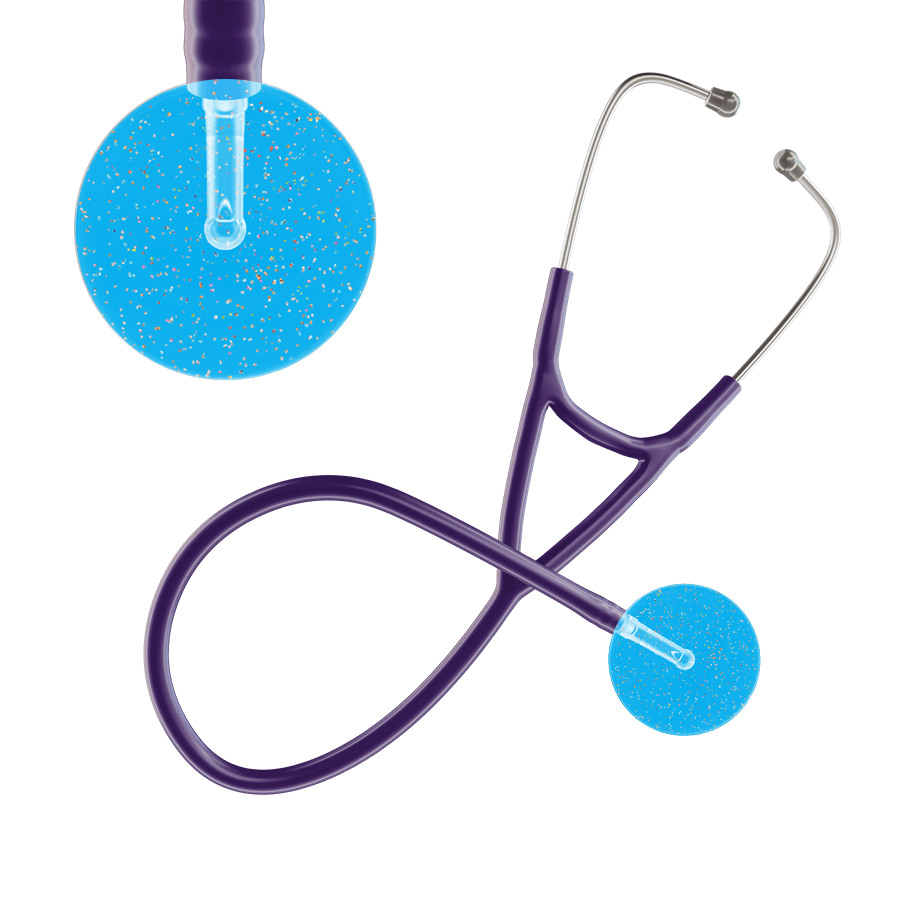 Ultrascope Single Stethoscope Twilight Cyan (CY) / Adult / Purple Light Twilight Cardiology Stethoscope