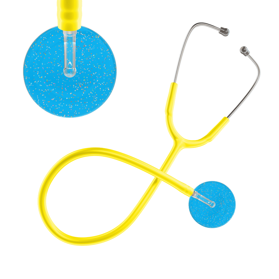 Ultrascope Single Stethoscope Twilight Cyan (CY) / Adult / Yellow Light Twilight Stethoscope