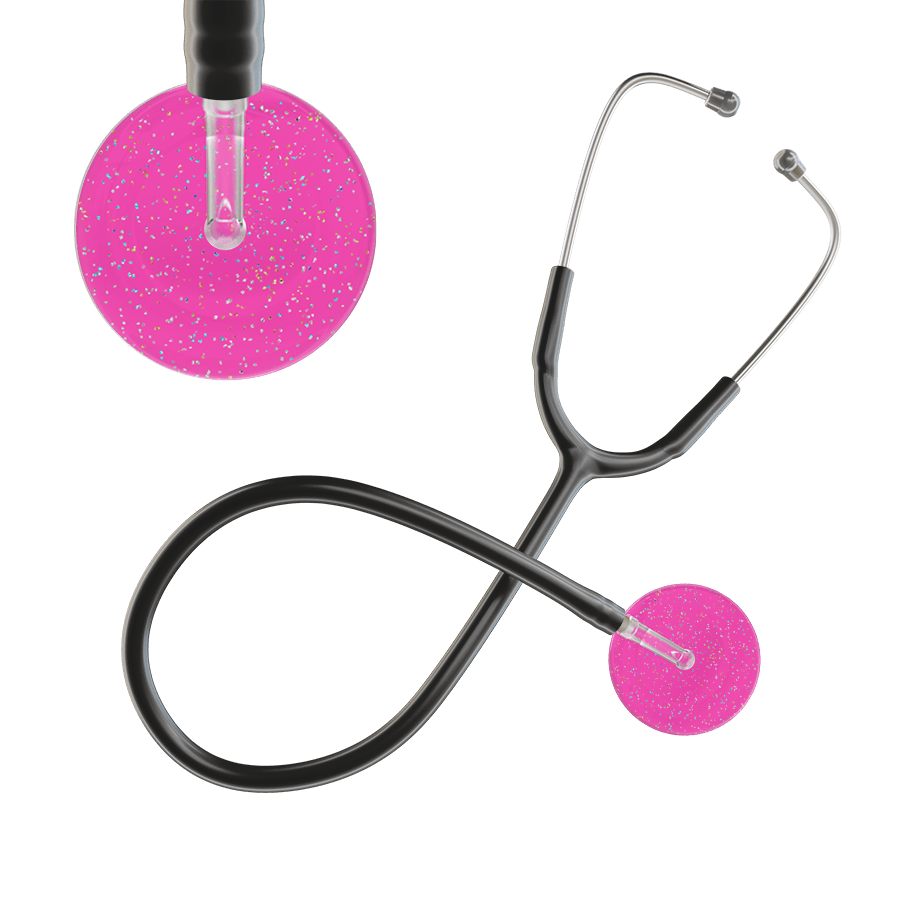 Ultrascope Single Stethoscope Twilight Hot Pink (HP) / Adult / Black Twilight Stethoscope