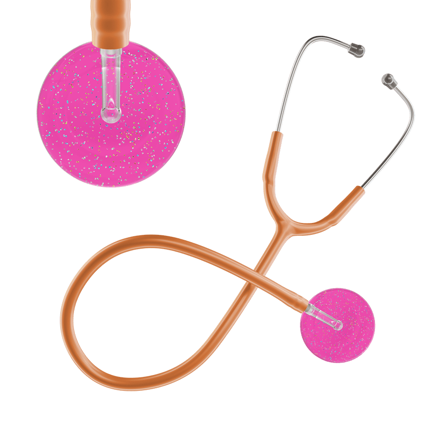 Ultrascope Single Stethoscope Twilight Hot Pink (HP) / Adult / Caramel Light Twilight Stethoscope