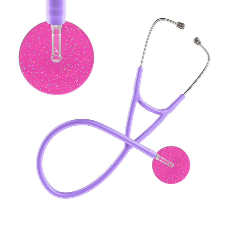 Ultrascope Single Stethoscope Twilight Hot Pink (HP) / Adult / Lavender Light Twilight Cardiology Stethoscope