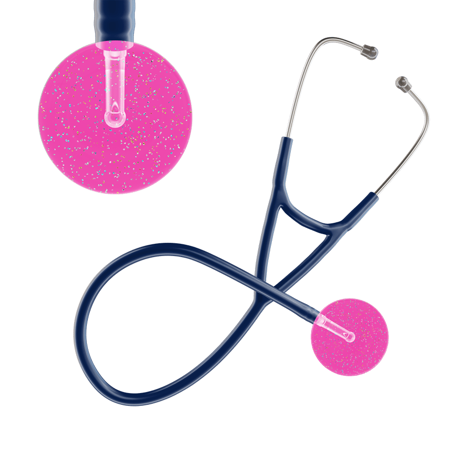 Ultrascope Single Stethoscope Twilight Hot Pink (HP) / Adult / Navy Light Twilight Cardiology Stethoscope