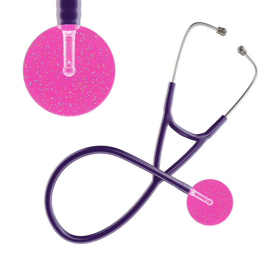 Ultrascope Single Stethoscope Twilight Hot Pink (HP) / Adult / Purple Light Twilight Cardiology Stethoscope