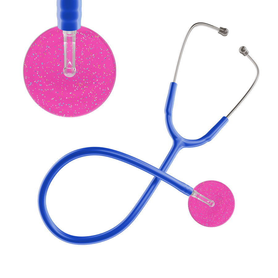 Ultrascope Single Stethoscope Twilight Hot Pink (HP) / Adult / Royal Blue Twilight Stethoscope