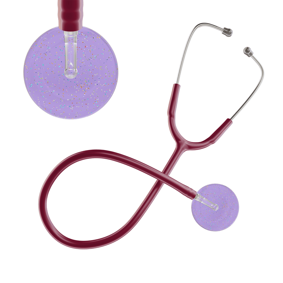 Ultrascope Single Stethoscope Twilight Lavender (LA) / Adult / Burgundy Light Twilight Stethoscope