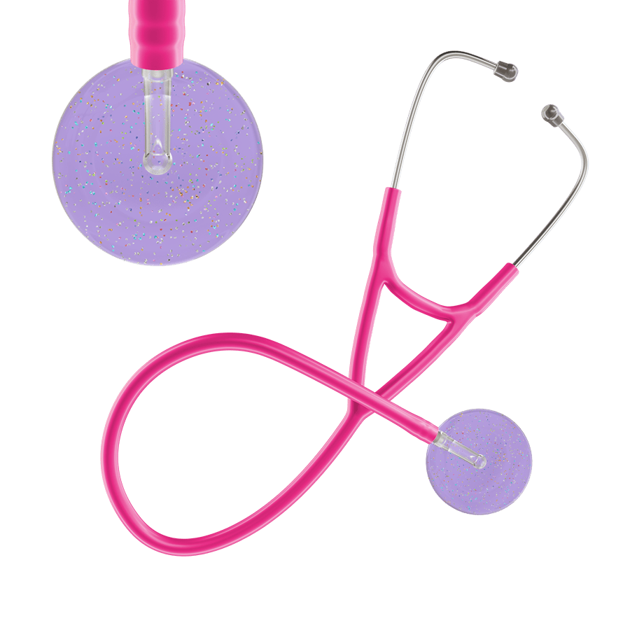 Ultrascope Single Stethoscope Twilight Lavender (LA) / Adult / Hot Pink Light Twilight Cardiology Stethoscope
