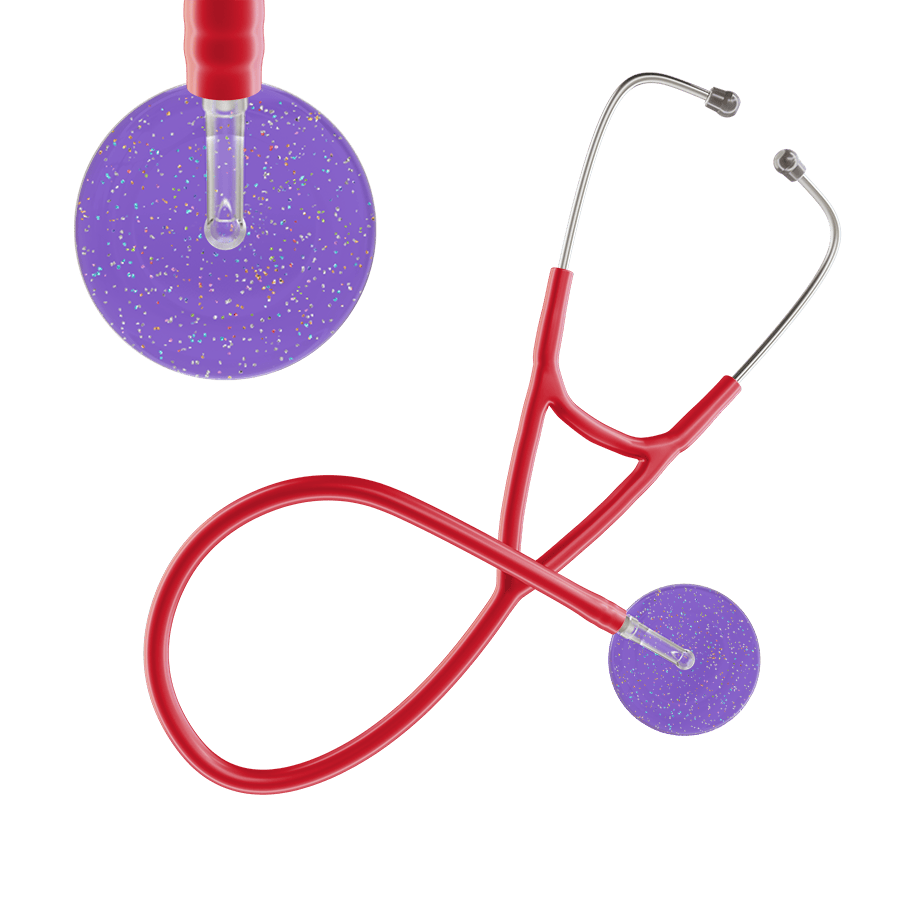 Ultrascope Single Stethoscope Twilight Lavender (LA) / Adult / Red Twilight Cardiology Stethoscope