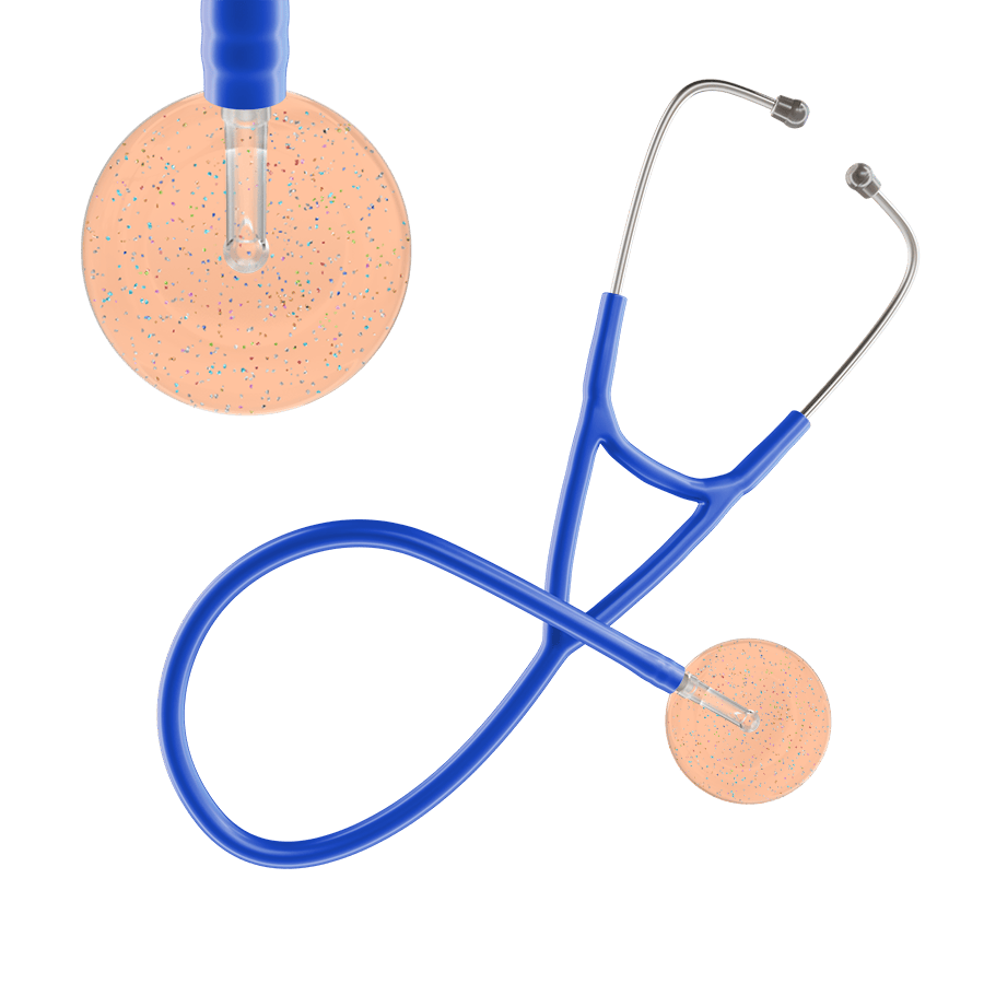 Ultrascope Single Stethoscope Twilight Peach (PE) / Adult / Royal Blue Light Twilight Cardiology Stethoscope