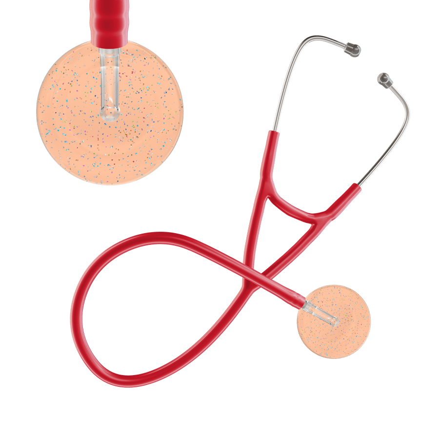 Ultrascope Single Stethoscope Twilight Peach (PE) / Adult / Red Light Twilight Cardiology Stethoscope