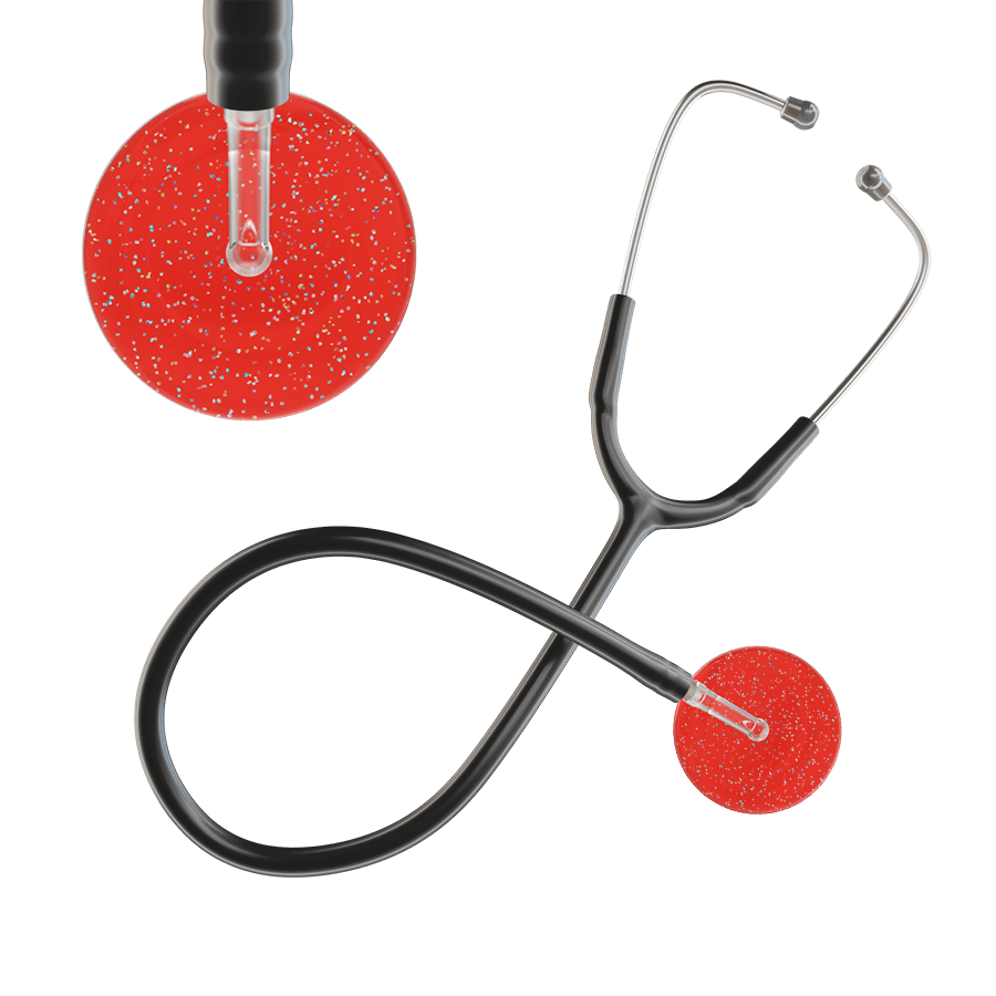 Ultrascope Single Stethoscope Twilight Red (RD) / Adult / Black Dark Twilight Stethoscope