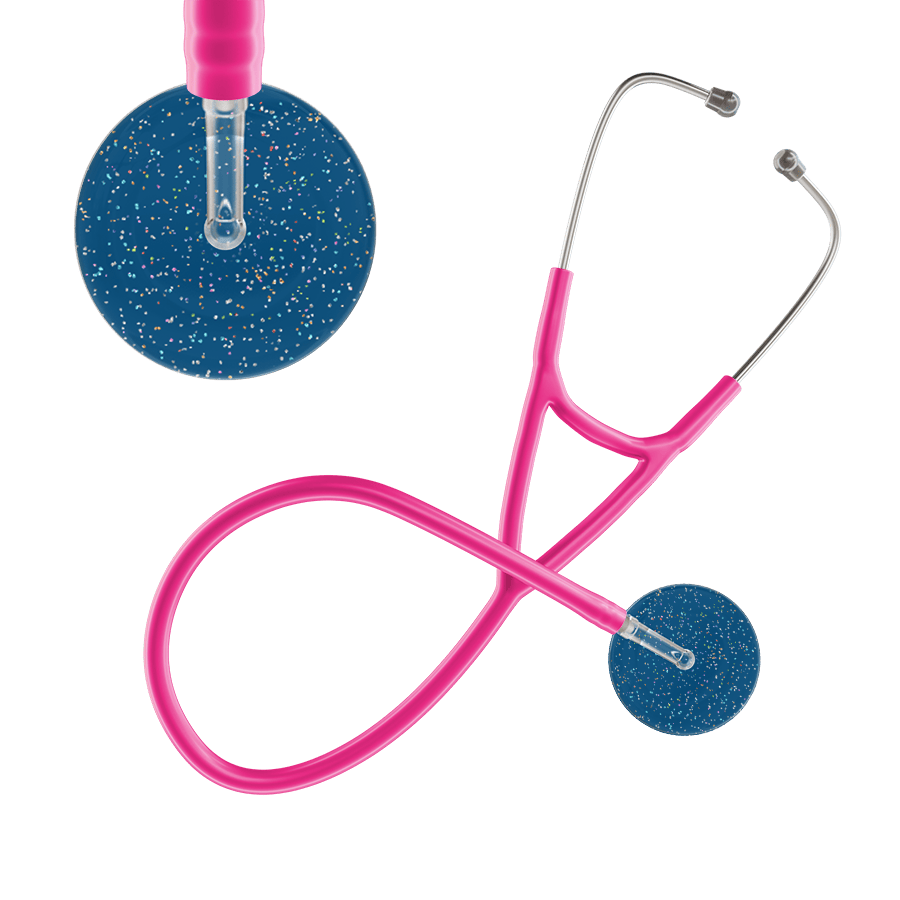Ultrascope Single Stethoscope Twilight Steel Blue (SB) / Adult / Hot Pink Dark Twilight Cardiology Stethoscope