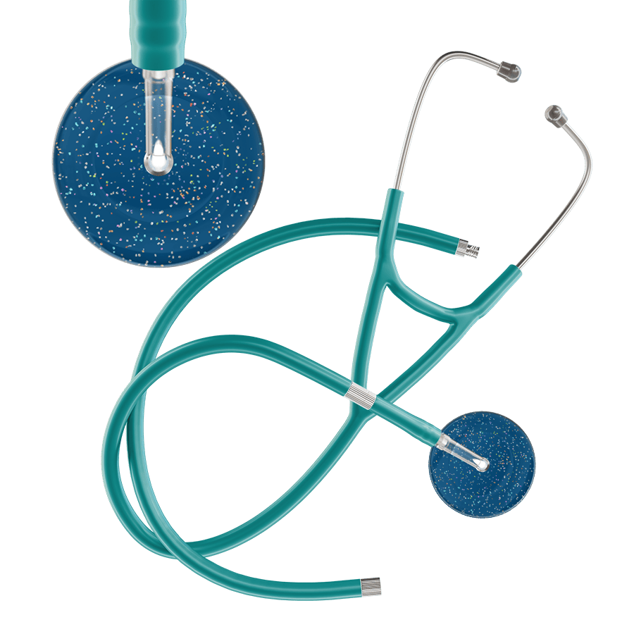 Ultrascope Single Stethoscope Twilight Steel Blue (SB) / Adult / Jade Extended Tubing Dark Twilight Cardiology Stethoscope