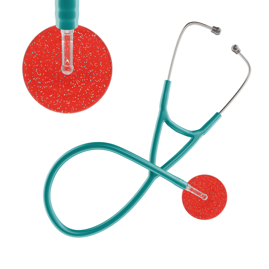 Ultrascope Single Stethoscope Twilight Red (RD) / Adult / Jade Dark Twilight Cardiology Stethoscope
