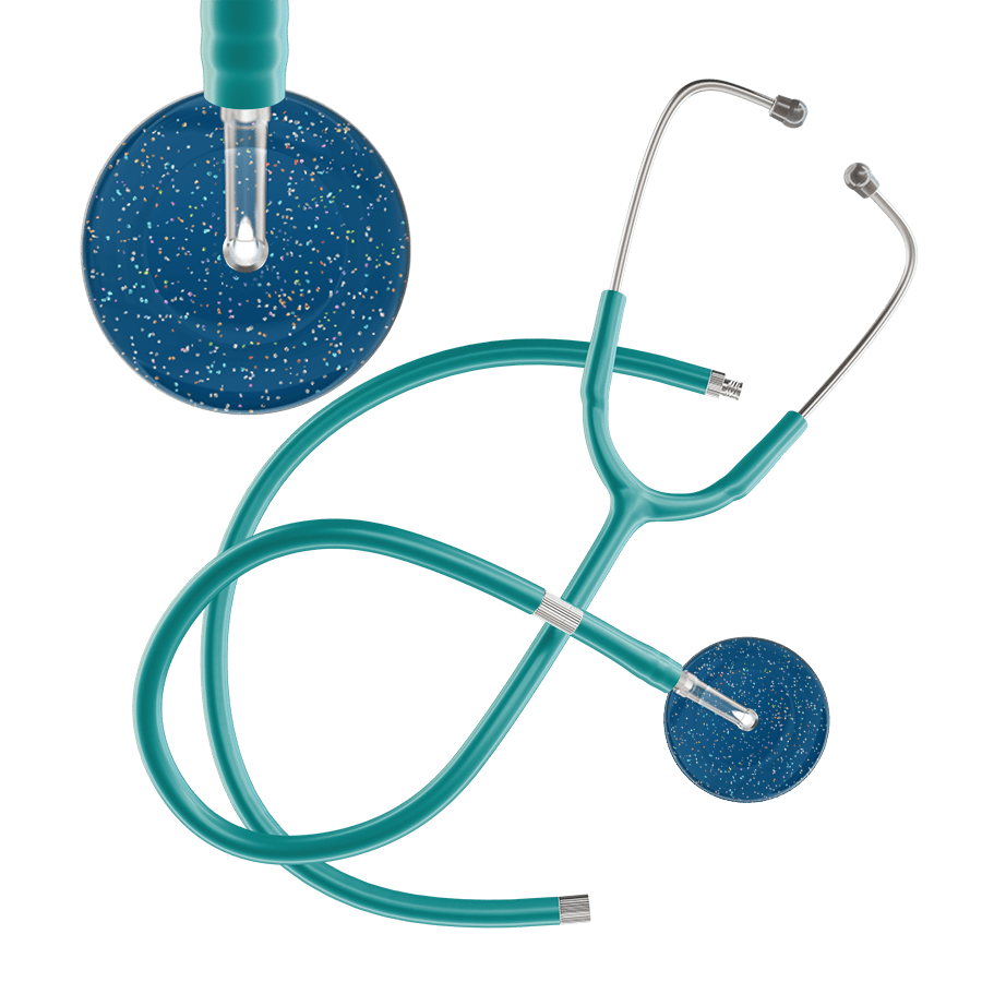 Ultrascope Single Stethoscope Twilight Steel Blue (SB) / Adult / Jade Extended Tubing Dark Twilight Stethoscope