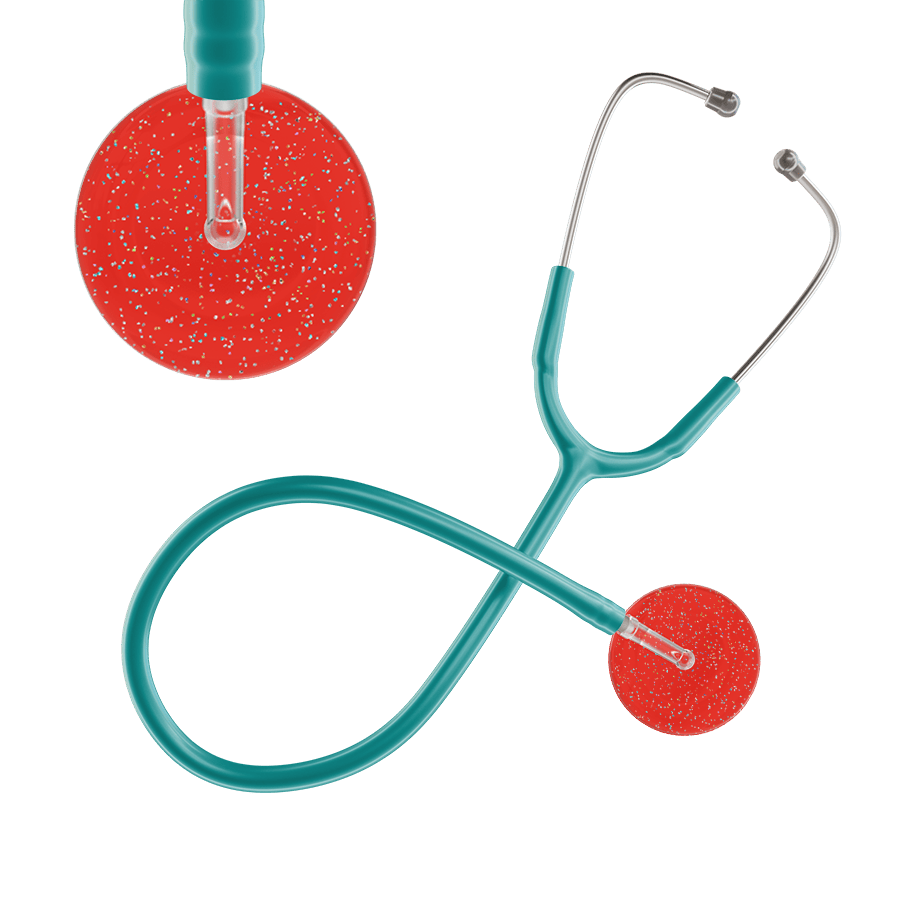 Ultrascope Single Stethoscope Twilight Red (RD) / Adult / Jade Dark Twilight Stethoscope