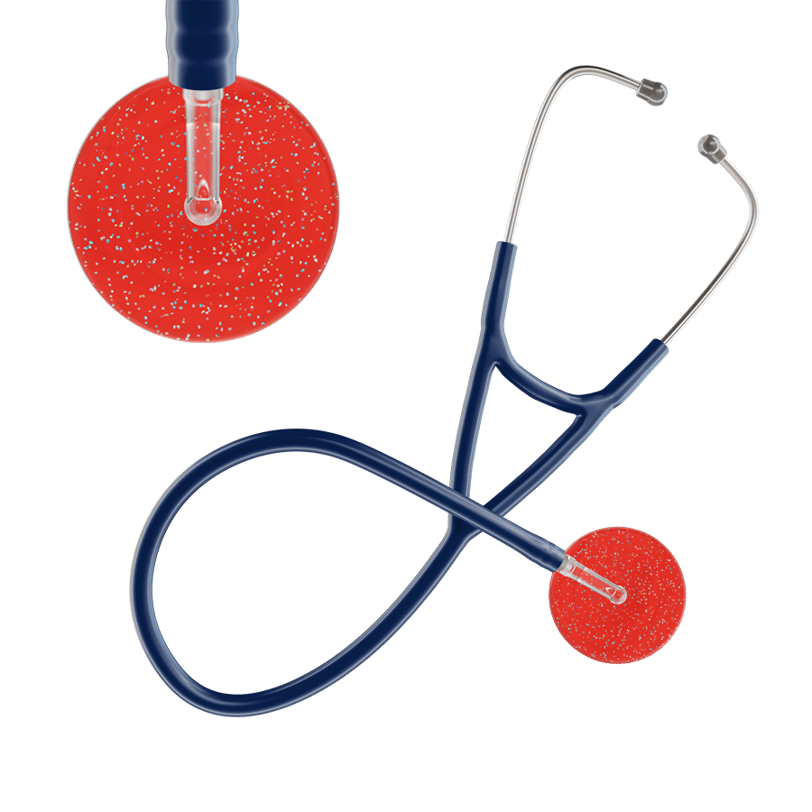 Ultrascope Single Stethoscope Twilight Red (RD) / Adult / Navy Dark Twilight Cardiology Stethoscope