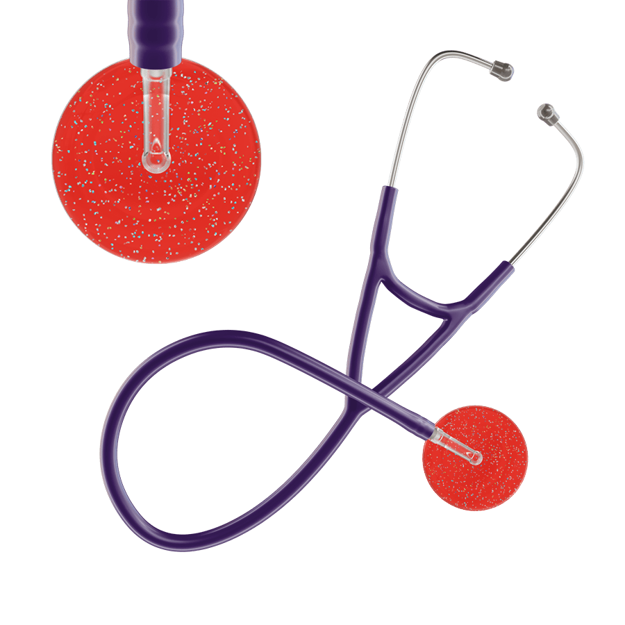 Ultrascope Single Stethoscope Twilight Red (RD) / Adult / Purple Dark Twilight Cardiology Stethoscope