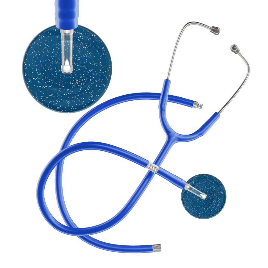 Ultrascope Single Stethoscope Twilight Steel Blue (SB) / Adult / Royal Blue Extended Tubing Dark Twilight Stethoscope