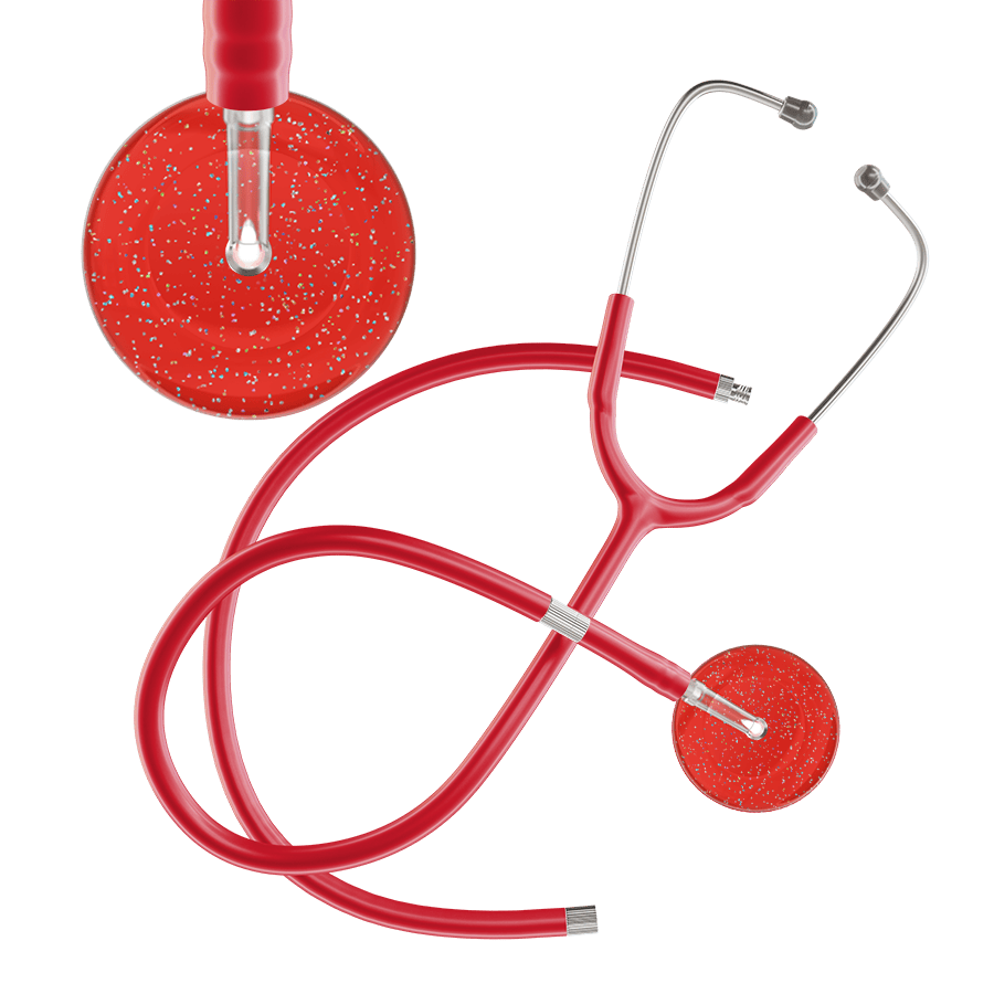 Ultrascope Single Stethoscope Twilight Red (RD) / Adult / Red Extended Tubing Dark Twilight Stethoscope